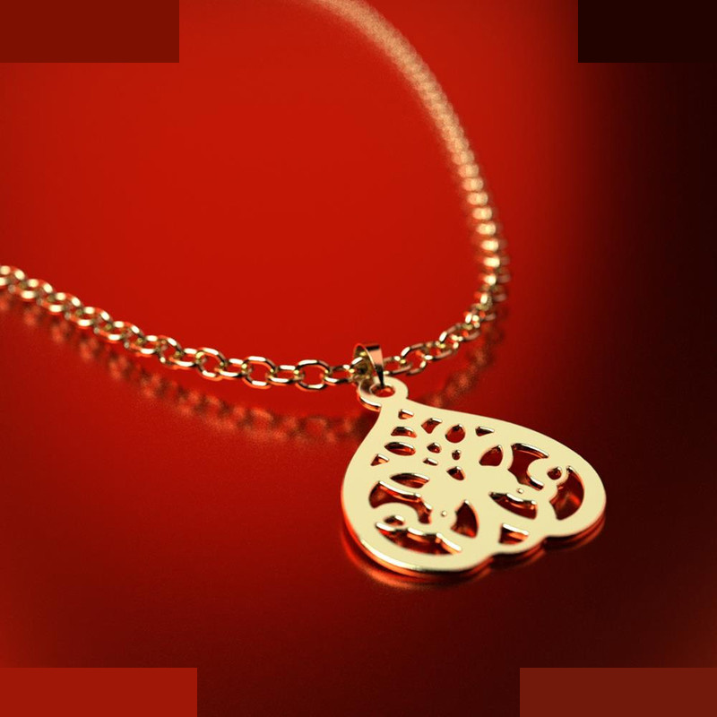 نیم ست طلا 18 عیار زنانه مدوپد مدل قلب کد NA11684