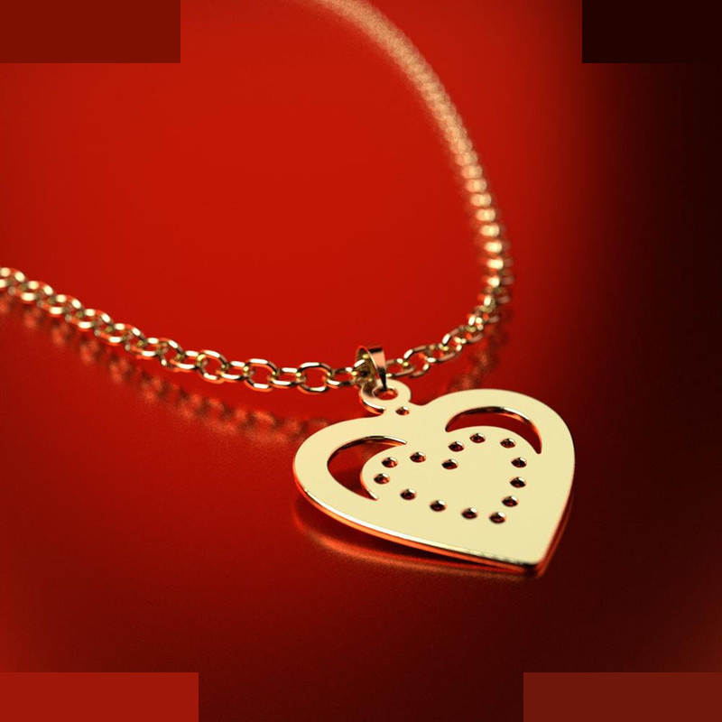 نیم ست طلا 18 عیار زنانه مدوپد مدل قلب کد NA11693