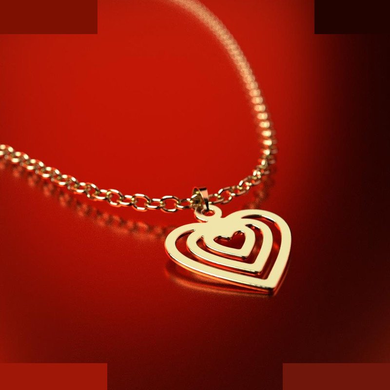 نیم ست طلا 18 عیار زنانه مدوپد مدل قلب کد NA11695