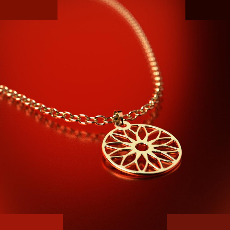 نیم ست طلا 18 عیار زنانه مدوپد مدل خورشید کد NA11814