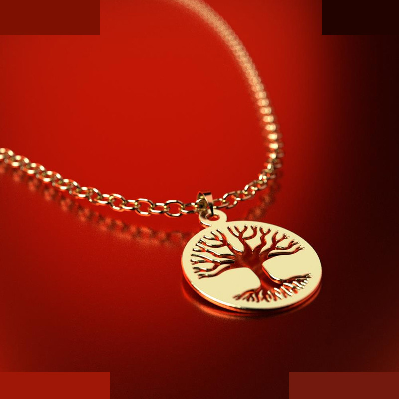 نیم ست طلا 18 عیار زنانه مدوپد مدل درخت کد NA11211