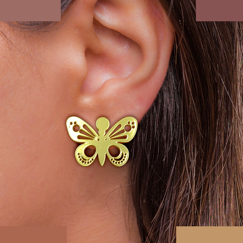 گوشواره طلا 18 عیار زنانه مدوپد مدل پروانه کد GA1-10488 گوشواره طلا 18 عیار زنانه مدوپد مدل پروانه کد GA1-10488