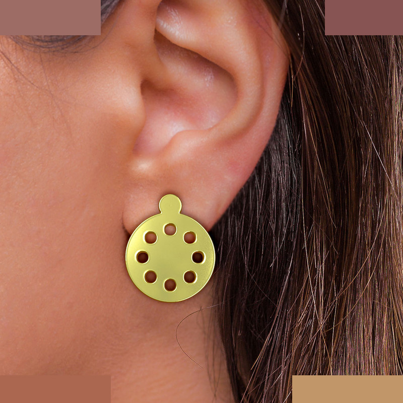 گوشواره طلا 18 عیار زنانه مدوپد مدل دایره کد GA1-10774 گوشواره طلا 18 عیار زنانه مدوپد مدل دایره کد GA1-10774