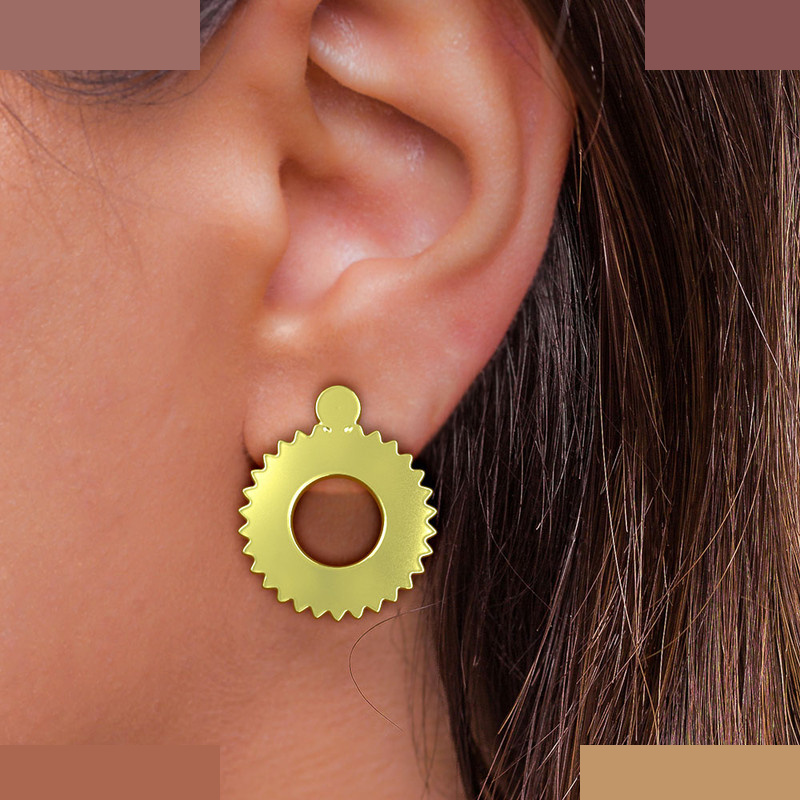 گوشواره طلا 18 عیار زنانه مدوپد مدل دایره کد GA1-10785 گوشواره طلا 18 عیار زنانه مدوپد مدل دایره کد GA1-10785