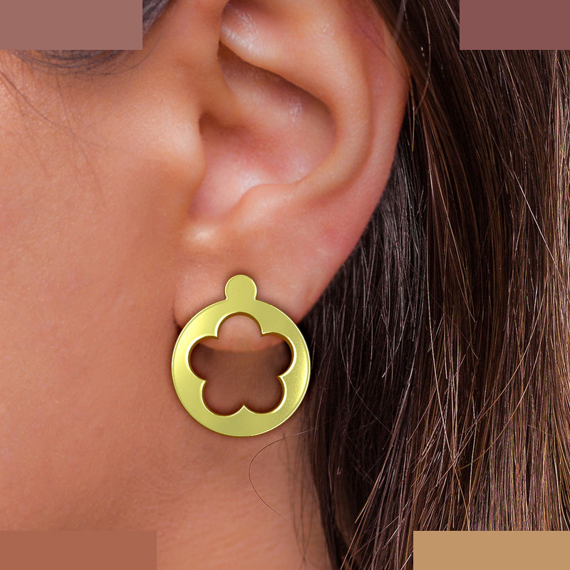 گوشواره طلا 18 عیار زنانه مدوپد مدل گل کد GA1-11004 گوشواره طلا 18 عیار زنانه مدوپد مدل گل کد GA1-11004