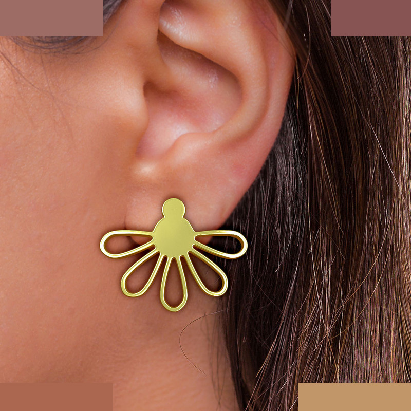 گوشواره طلا 18 عیار زنانه مدوپد مدل گل کد GA1-11022 گوشواره طلا 18 عیار زنانه مدوپد مدل گل کد GA1-11022