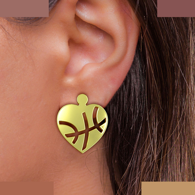 گوشواره طلا 18 عیار زنانه مدوپد مدل قلب کد GA1-11168 گوشواره طلا 18 عیار زنانه مدوپد مدل قلب کد GA1-11168