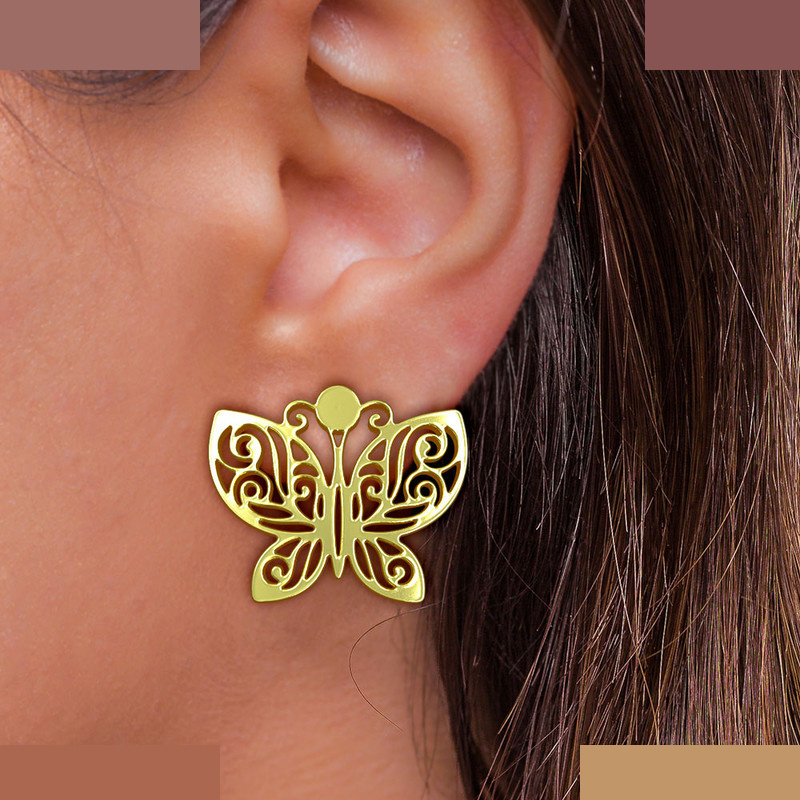 گوشواره طلا 18 عیار زنانه مدوپد مدل پروانه کد GA1-11420 گوشواره طلا 18 عیار زنانه مدوپد مدل پروانه کد GA1-11420