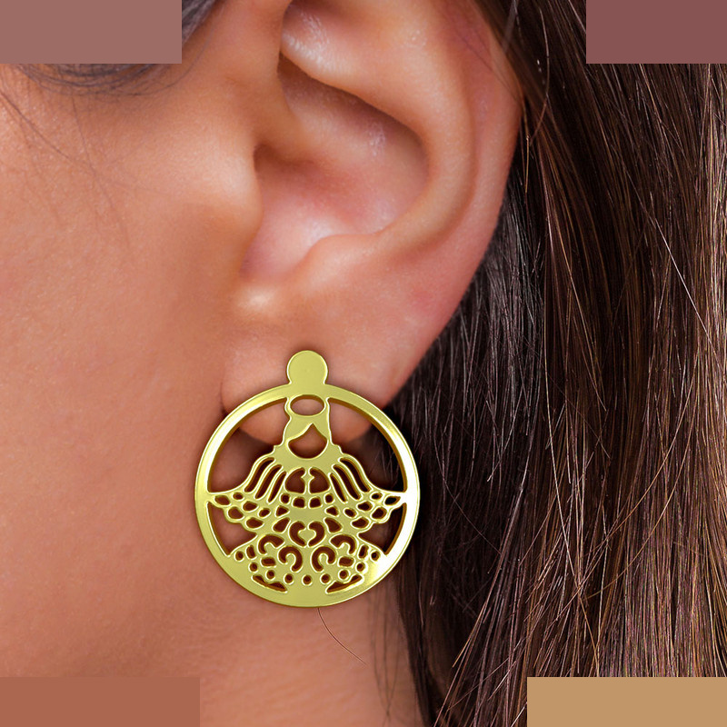 گوشواره طلا 18 عیار زنانه مدوپد مدل فرشته کد GA1-11529 گوشواره طلا 18 عیار زنانه مدوپد مدل فرشته کد GA1-11529