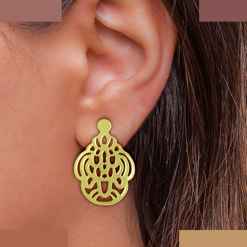 گوشواره طلا 18 عیار زنانه مدوپد مدل هندسی کد GA1-11716 گوشواره طلا 18 عیار زنانه مدوپد مدل هندسی کد GA1-11716