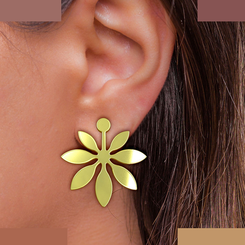 گوشواره طلا 18 عیار زنانه مدوپد مدل برگ کد GA1-11798 گوشواره طلا 18 عیار زنانه مدوپد مدل برگ کد GA1-11798