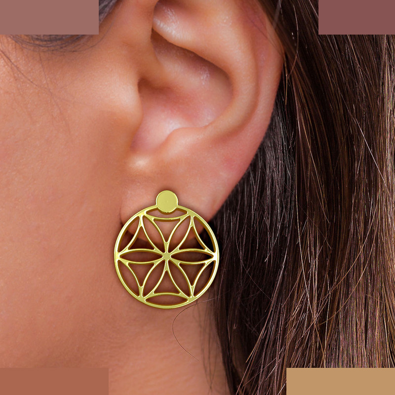 گوشواره طلا 18 عیار زنانه مدوپد مدل ستاره کد GA1-11826 گوشواره طلا 18 عیار زنانه مدوپد مدل ستاره کد GA1-11826