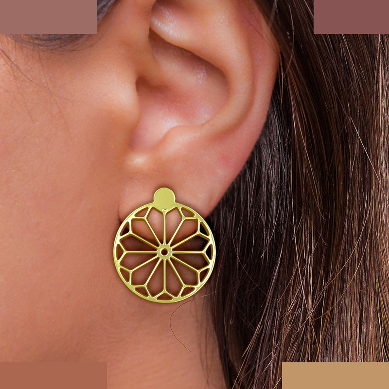 گوشواره طلا 18 عیار زنانه مدوپد مدل دایره کد GA1-11852 گوشواره طلا 18 عیار زنانه مدوپد مدل دایره کد GA1-11852