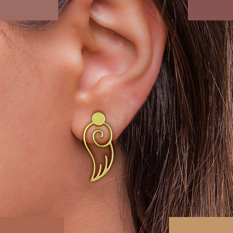 گوشواره طلا 18 عیار زنانه مدوپد مدل بال کد GA1-11889 گوشواره طلا 18 عیار زنانه مدوپد مدل بال کد GA1-11889