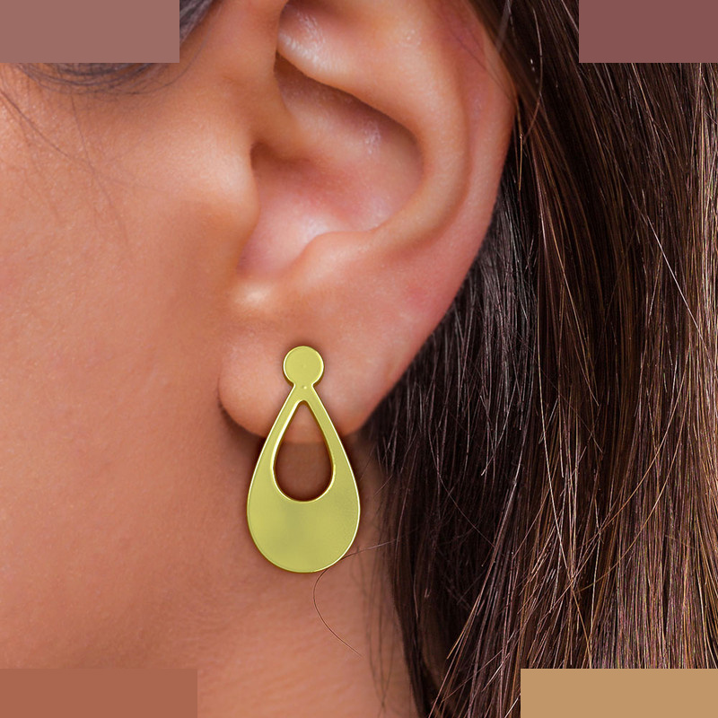 گوشواره طلا 18 عیار زنانه مدوپد مدل هندسی کد GA1-11926 گوشواره طلا 18 عیار زنانه مدوپد مدل هندسی کد GA1-11926