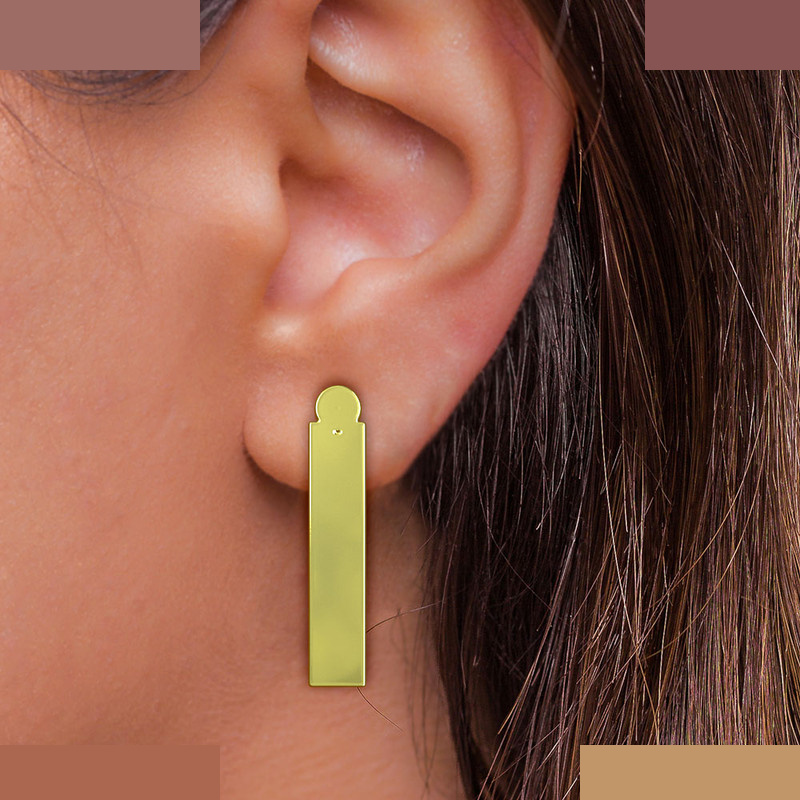 گوشواره طلا 18 عیار زنانه مدوپد مدل مستطیل کد GA1-12152 گوشواره طلا 18 عیار زنانه مدوپد مدل مستطیل کد GA1-12152