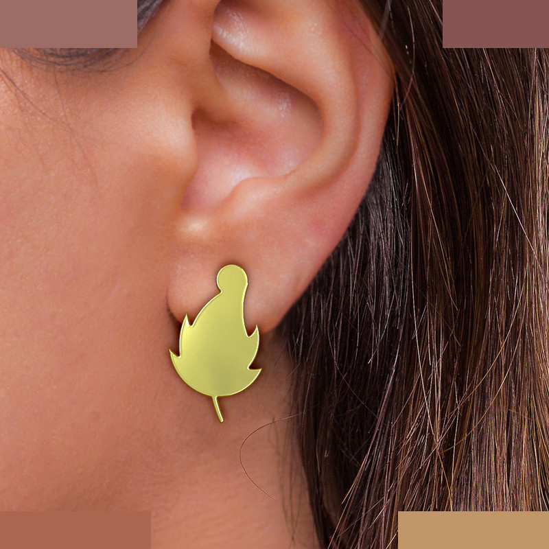 گوشواره طلا 18 عیار زنانه مدوپد مدل برگ کد GA1-12566 گوشواره طلا 18 عیار زنانه مدوپد مدل برگ کد GA1-12566