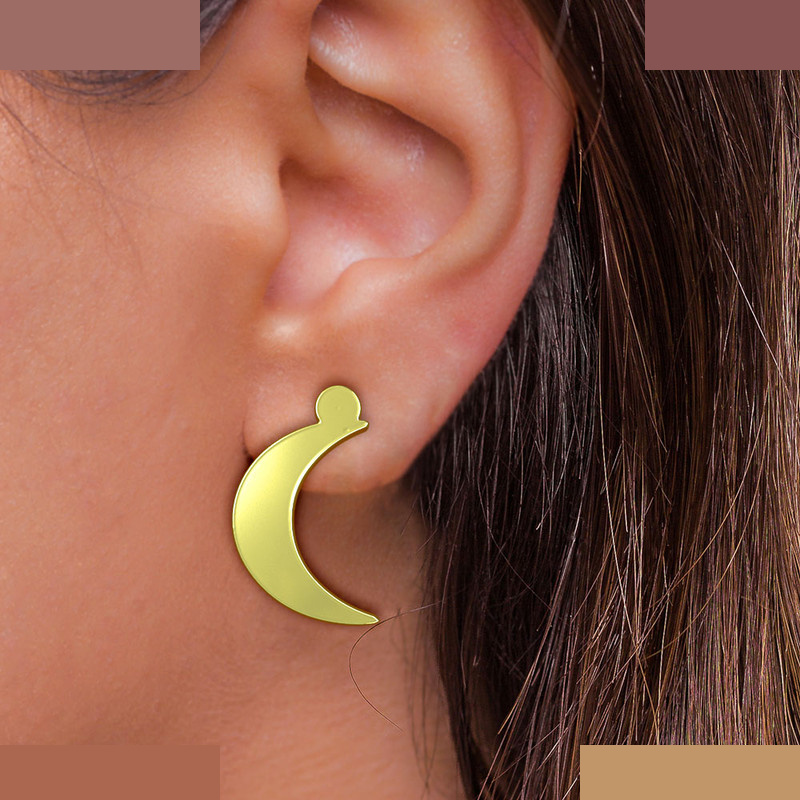 گوشواره طلا 18 عیار زنانه مدوپد مدل ماه کد GA1-12616 گوشواره طلا 18 عیار زنانه مدوپد مدل ماه کد GA1-12616