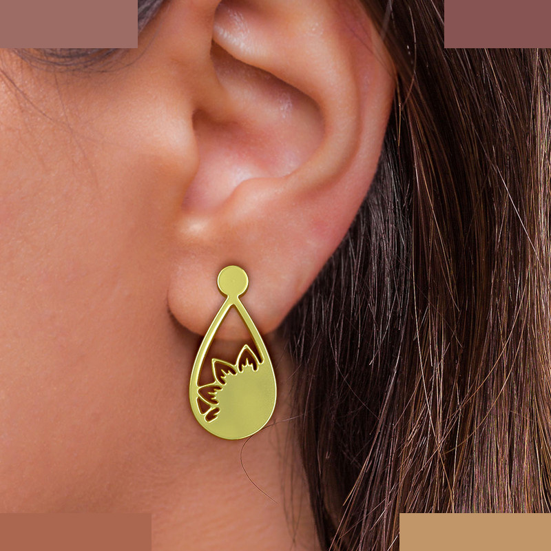 گوشواره طلا 18 عیار زنانه مدوپد مدل گل کد GA1-12661 گوشواره طلا 18 عیار زنانه مدوپد مدل گل کد GA1-12661