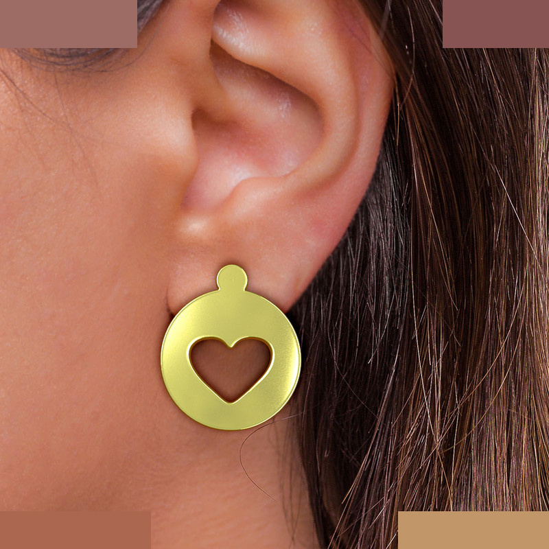 گوشواره طلا 18 عیار زنانه مدوپد مدل قلب کد GA1-12731 گوشواره طلا 18 عیار زنانه مدوپد مدل قلب کد GA1-12731