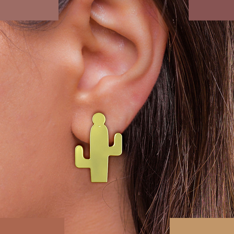 گوشواره طلا 18 عیار زنانه مدوپد مدل کاکتوس کد GA1-12787 گوشواره طلا 18 عیار زنانه مدوپد مدل کاکتوس کد GA1-12787