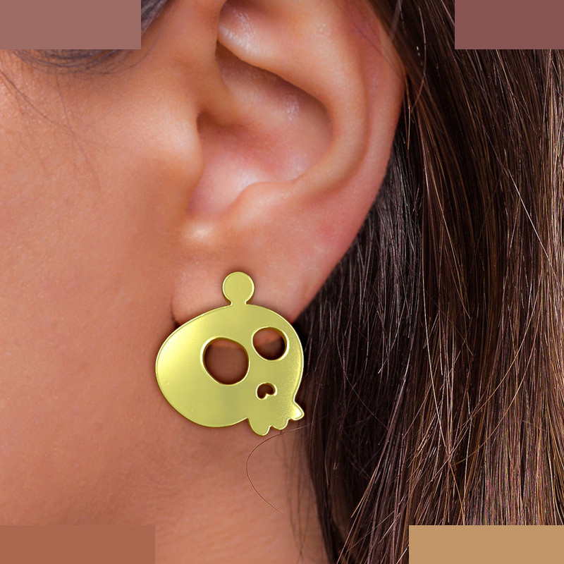 گوشواره طلا 18 عیار زنانه مدوپد مدل جمجمه کد GA1-12924 گوشواره طلا 18 عیار زنانه مدوپد مدل جمجمه کد GA1-12924