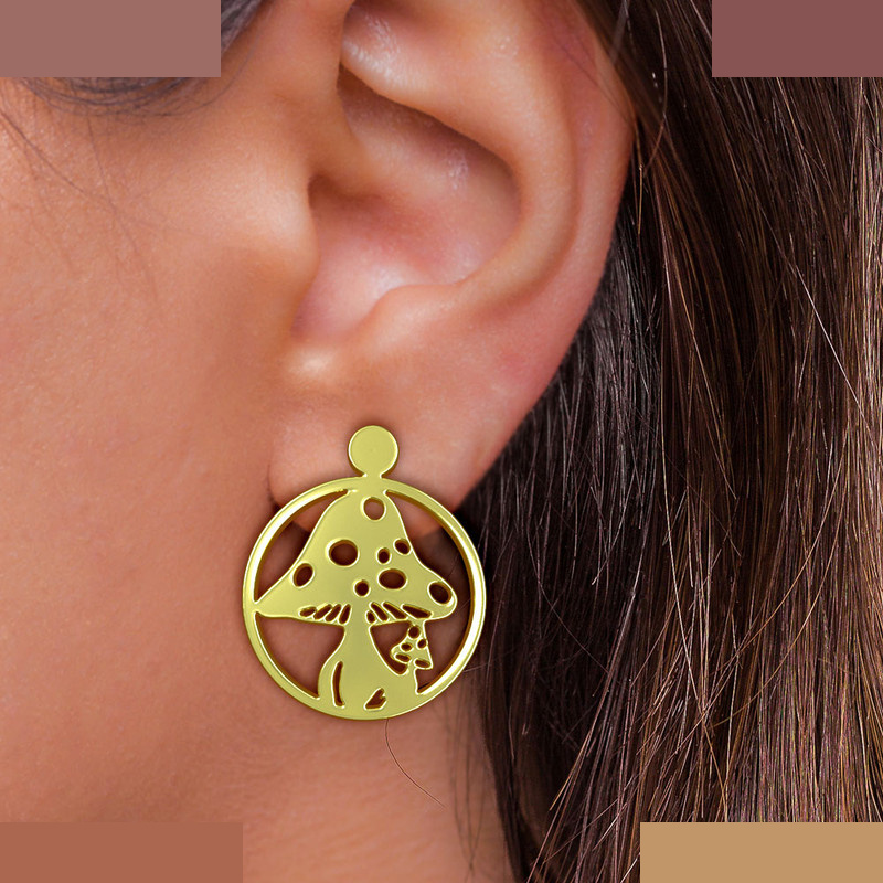 گوشواره طلا 18 عیار زنانه مدوپد مدل قارچ کد GA1-12980 گوشواره طلا 18 عیار زنانه مدوپد مدل قارچ کد GA1-12980