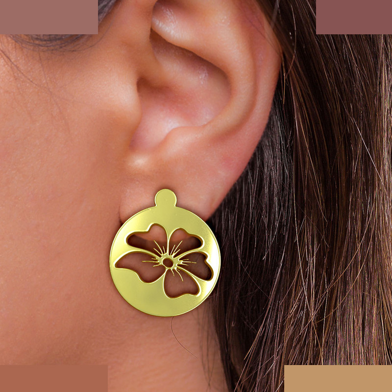 گوشواره طلا 18 عیار زنانه مدوپد مدل گل کد GA1-13036 گوشواره طلا 18 عیار زنانه مدوپد مدل گل کد GA1-13036