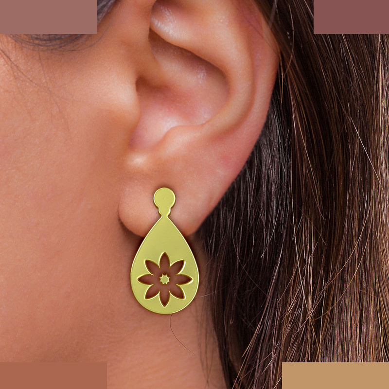 گوشواره طلا 18 عیار زنانه مدوپد مدل گل کد GA1-13213 گوشواره طلا 18 عیار زنانه مدوپد مدل گل کد GA1-13213