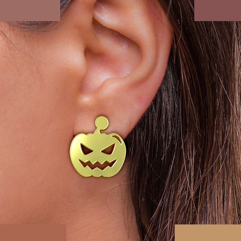 گوشواره طلا 18 عیار زنانه مدوپد مدل هالووین کد GA1-13417 گوشواره طلا 18 عیار زنانه مدوپد مدل هالووین کد GA1-13417