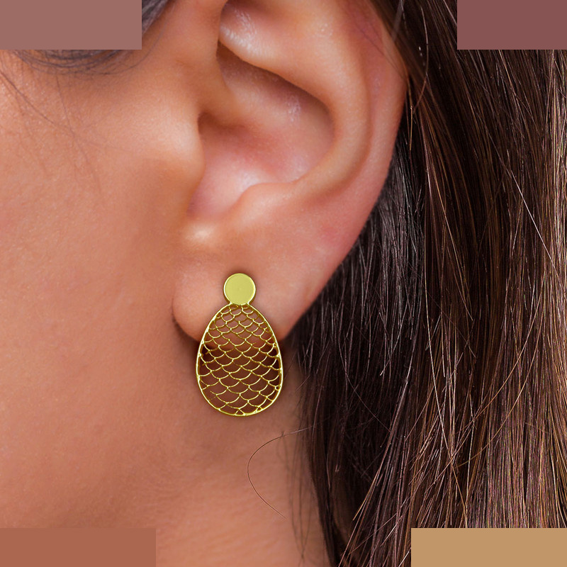 گوشواره طلا 18 عیار زنانه مدوپد مدل هندسی کد GA1-13433 گوشواره طلا 18 عیار زنانه مدوپد مدل هندسی کد GA1-13433