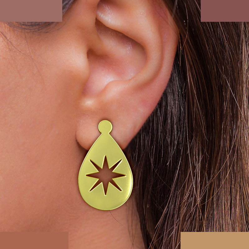 گوشواره طلا 18 عیار زنانه مدوپد مدل ستاره کد GA1-13700 گوشواره طلا 18 عیار زنانه مدوپد مدل ستاره کد GA1-13700