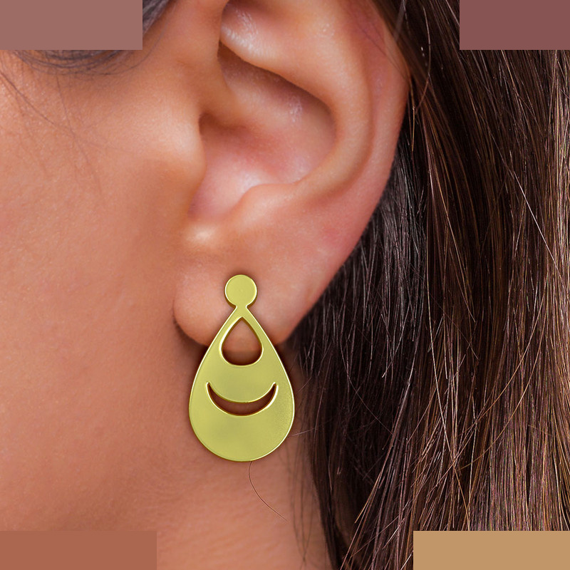 گوشواره طلا 18 عیار زنانه مدوپد مدل هندسی کد GA1-13748 گوشواره طلا 18 عیار زنانه مدوپد مدل هندسی کد GA1-13748