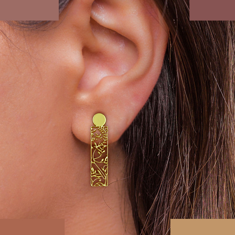 گوشواره طلا 18 عیار زنانه مدوپد مدل مستطیل کد GA1-14462 گوشواره طلا 18 عیار زنانه مدوپد مدل مستطیل کد GA1-14462