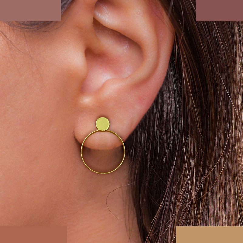 گوشواره طلا 18 عیار زنانه مدوپد مدل دایره کد GA1-14630 گوشواره طلا 18 عیار زنانه مدوپد مدل دایره کد GA1-14630