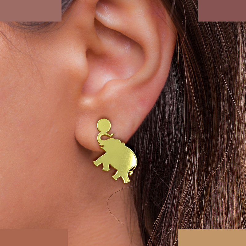 گوشواره طلا 18 عیار زنانه مدوپد مدل فیل کد GA1-14714 گوشواره طلا 18 عیار زنانه مدوپد مدل فیل کد GA1-14714