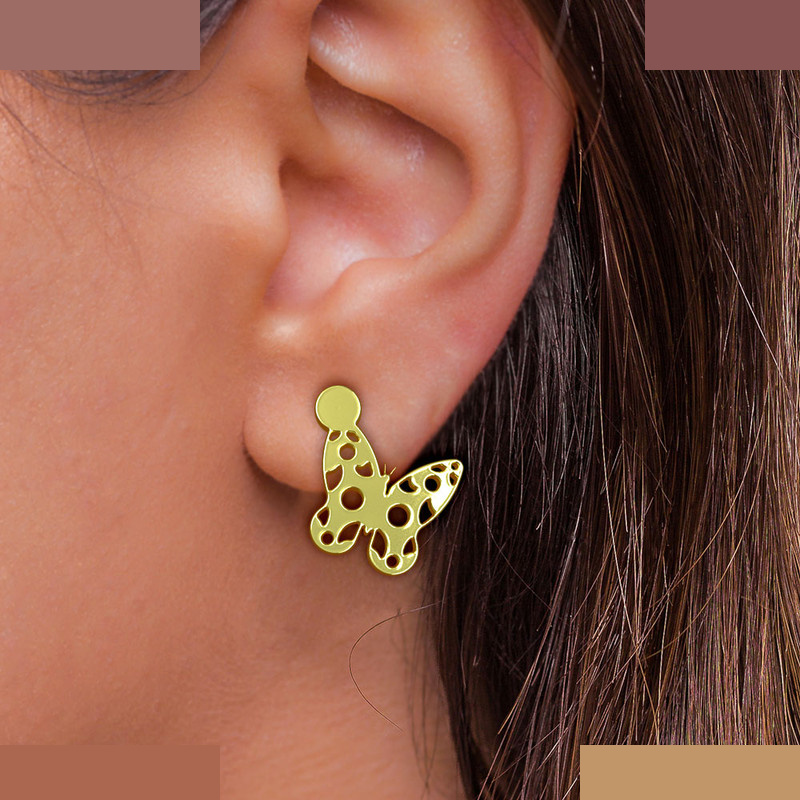 گوشواره طلا 18 عیار زنانه مدوپد مدل پروانه کد GA1-14811 گوشواره طلا 18 عیار زنانه مدوپد مدل پروانه کد GA1-14811