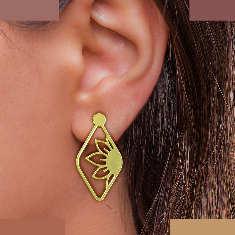 گوشواره طلا 18 عیار زنانه مدوپد مدل گل کد GA1-14952 گوشواره طلا 18 عیار زنانه مدوپد مدل گل کد GA1-14952