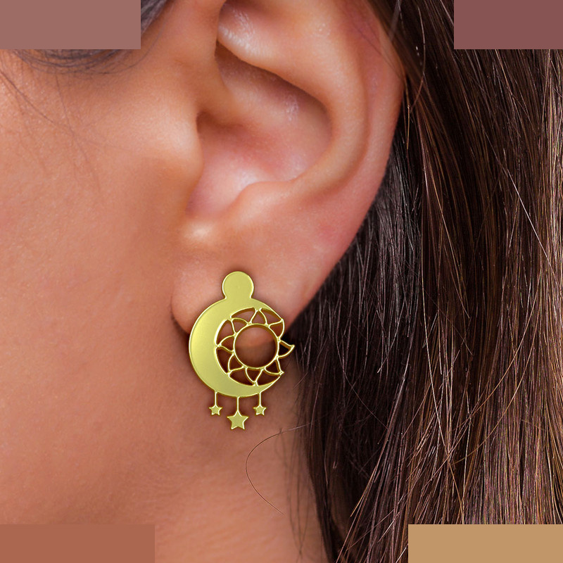 گوشواره طلا 18 عیار زنانه مدوپد مدل ماه کد GA1-15020 گوشواره طلا 18 عیار زنانه مدوپد مدل ماه کد GA1-15020