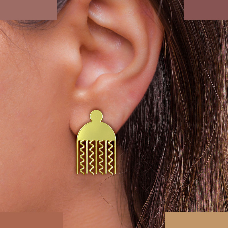 گوشواره طلا 18 عیار زنانه مدوپد مدل هندسی کد GA1-15031 گوشواره طلا 18 عیار زنانه مدوپد مدل هندسی کد GA1-15031