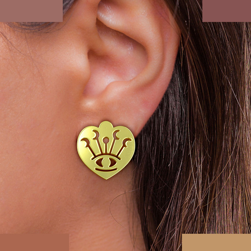 گوشواره طلا 18 عیار زنانه مدوپد مدل چشم کد GA1-15037 گوشواره طلا 18 عیار زنانه مدوپد مدل چشم کد GA1-15037