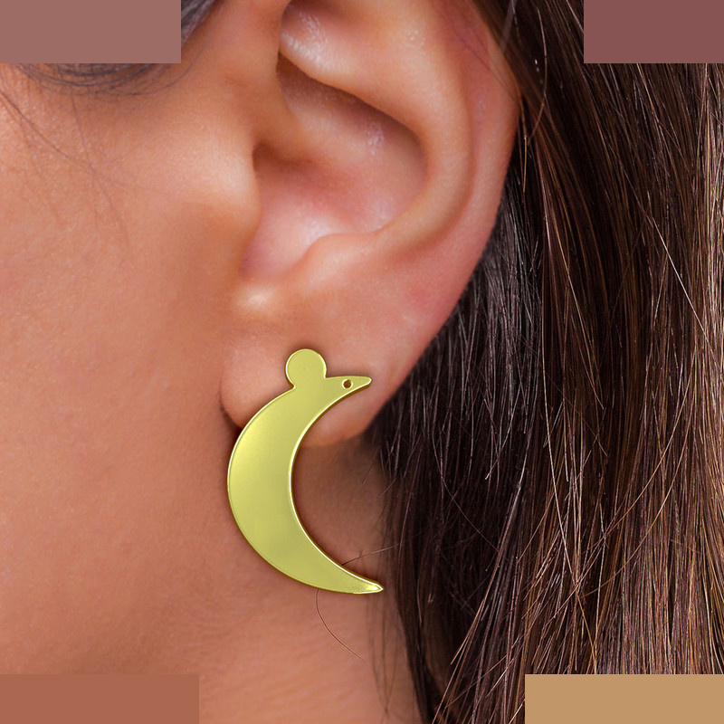 گوشواره طلا 18 عیار زنانه مدوپد مدل ماه کد GA1-15074 گوشواره طلا 18 عیار زنانه مدوپد مدل ماه کد GA1-15074