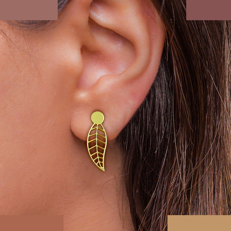 گوشواره طلا 18 عیار زنانه مدوپد مدل برگ کد GA1-15231 گوشواره طلا 18 عیار زنانه مدوپد مدل برگ کد GA1-15231