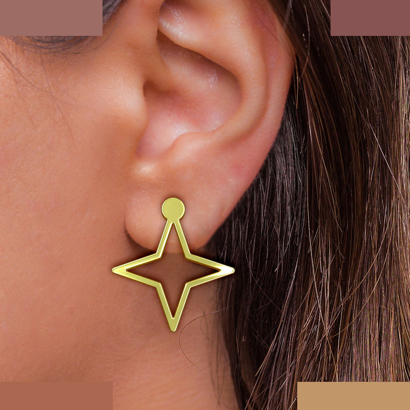 گوشواره طلا 18 عیار زنانه مدوپد مدل ستاره کد GA1-15457 گوشواره طلا 18 عیار زنانه مدوپد مدل ستاره کد GA1-15457