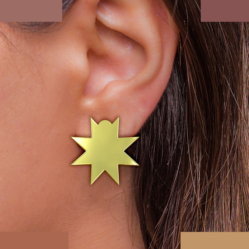 گوشواره طلا 18 عیار زنانه مدوپد مدل ستاره کد GA1-15501 گوشواره طلا 18 عیار زنانه مدوپد مدل ستاره کد GA1-15501