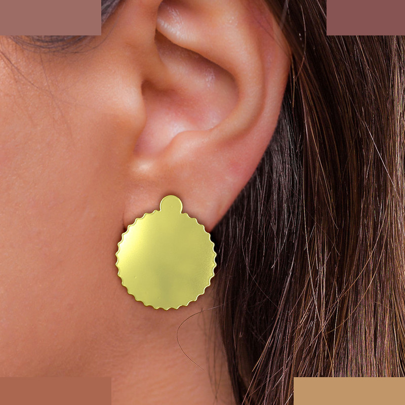 گوشواره طلا 18 عیار زنانه مدوپد مدل ستاره کد GA1-15608