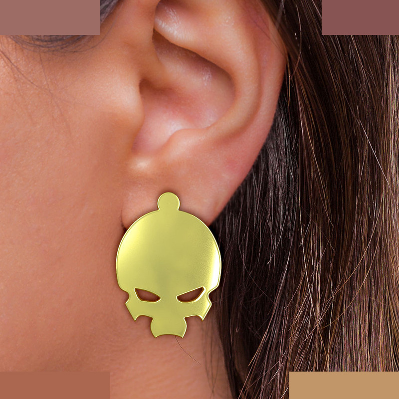 گوشواره طلا 18 عیار زنانه مدوپد مدل جمجمه کد GA1-15651 گوشواره طلا 18 عیار زنانه مدوپد مدل جمجمه کد GA1-15651