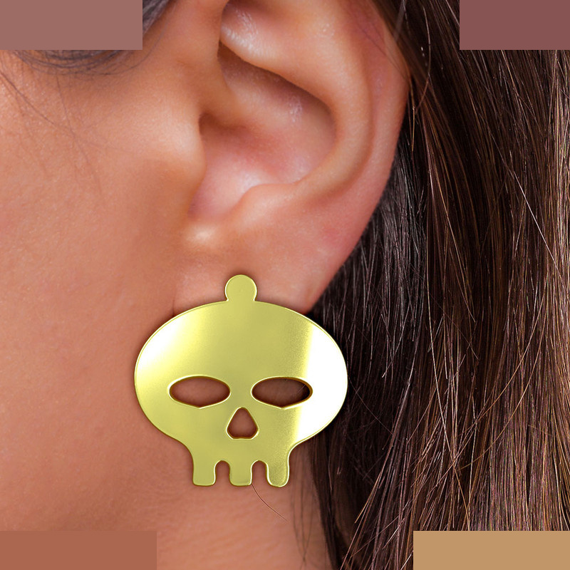 گوشواره طلا 18 عیار زنانه مدوپد مدل جمجمه کد GA1-15667 گوشواره طلا 18 عیار زنانه مدوپد مدل جمجمه کد GA1-15667