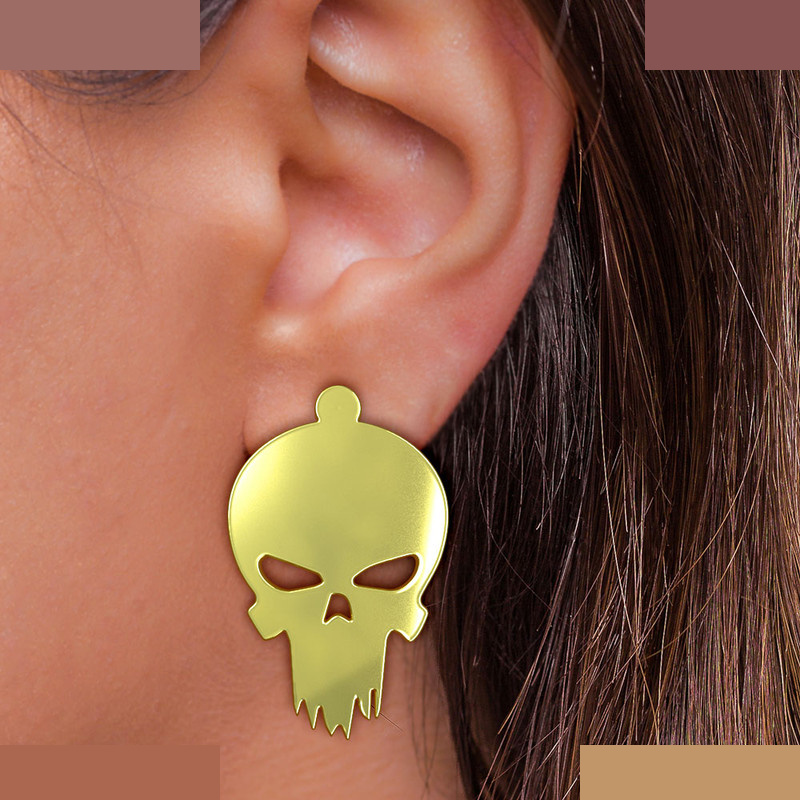 گوشواره طلا 18 عیار زنانه مدوپد مدل جمجمه کد GA1-15672 گوشواره طلا 18 عیار زنانه مدوپد مدل جمجمه کد GA1-15672