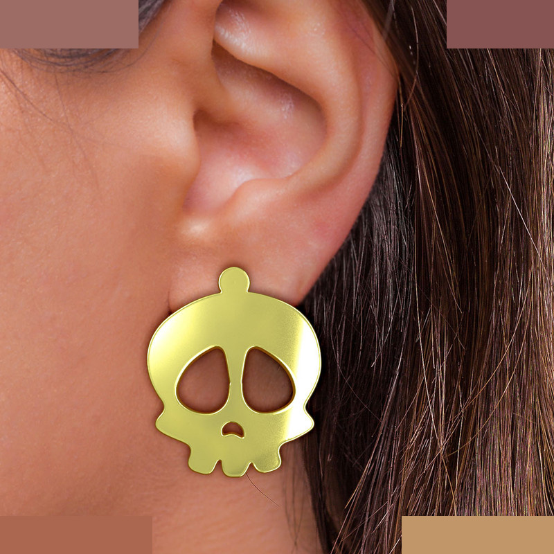 گوشواره طلا 18 عیار زنانه مدوپد مدل جمجمه کد GA1-15698 گوشواره طلا 18 عیار زنانه مدوپد مدل جمجمه کد GA1-15698